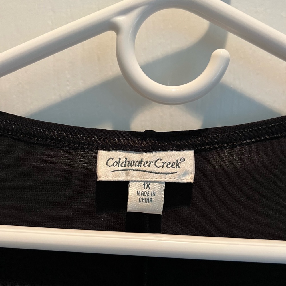 Coldwater Creek Size 1x - Black Top - Like New - Picture 3 of 3